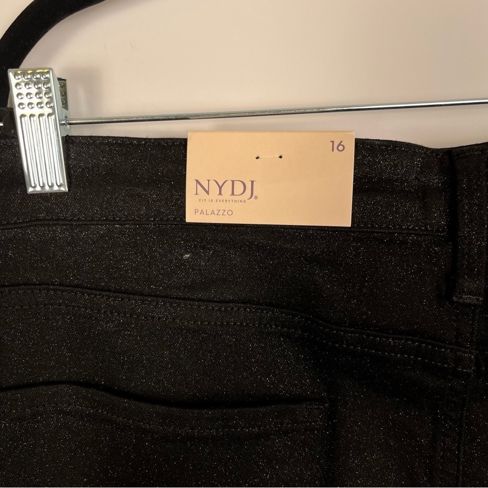 Mia Palazzo High Waist Flare Jeans in Glamorous black sparkle sz 16 Women’s NWT - Picture 12 of 14